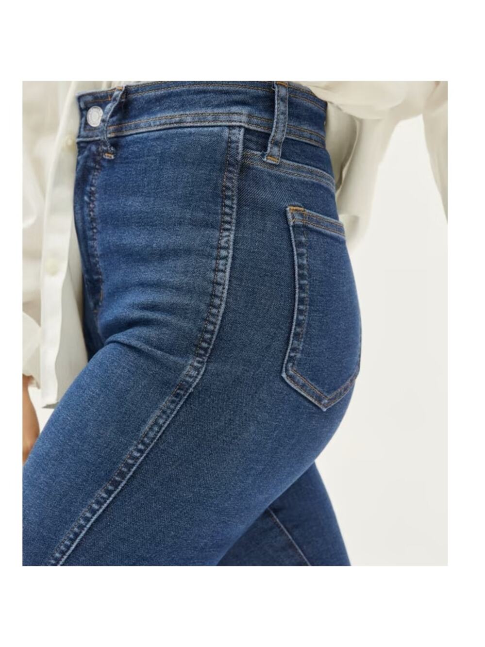 Everlane Way High Skinny Jeans Dark Wash Organic Cotton 30